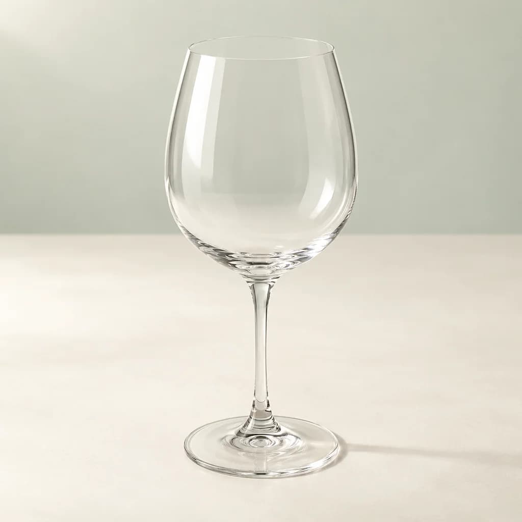 Verre à vin transparent sur pied à personnaliser