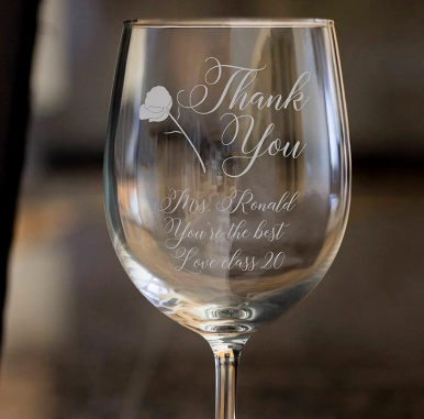 Wine Glass Thank you